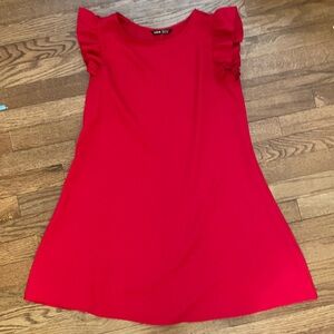 Red swing dress
